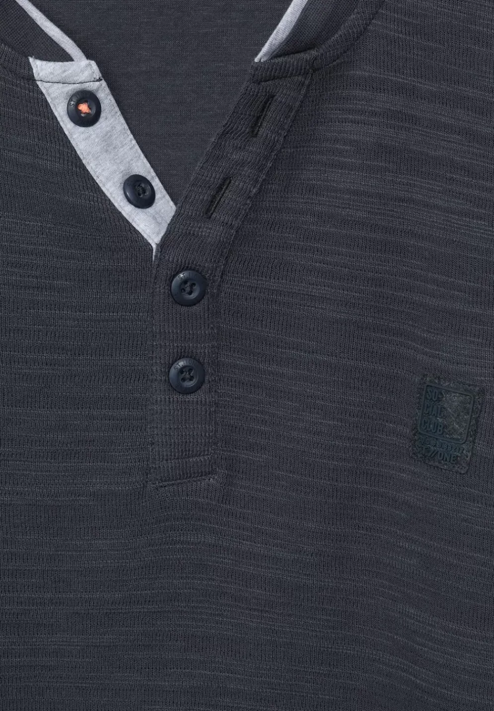 Henley Shirt In Unifarbe