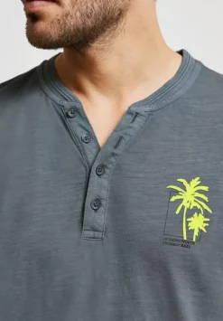 Henleyshirt In Garment Dye