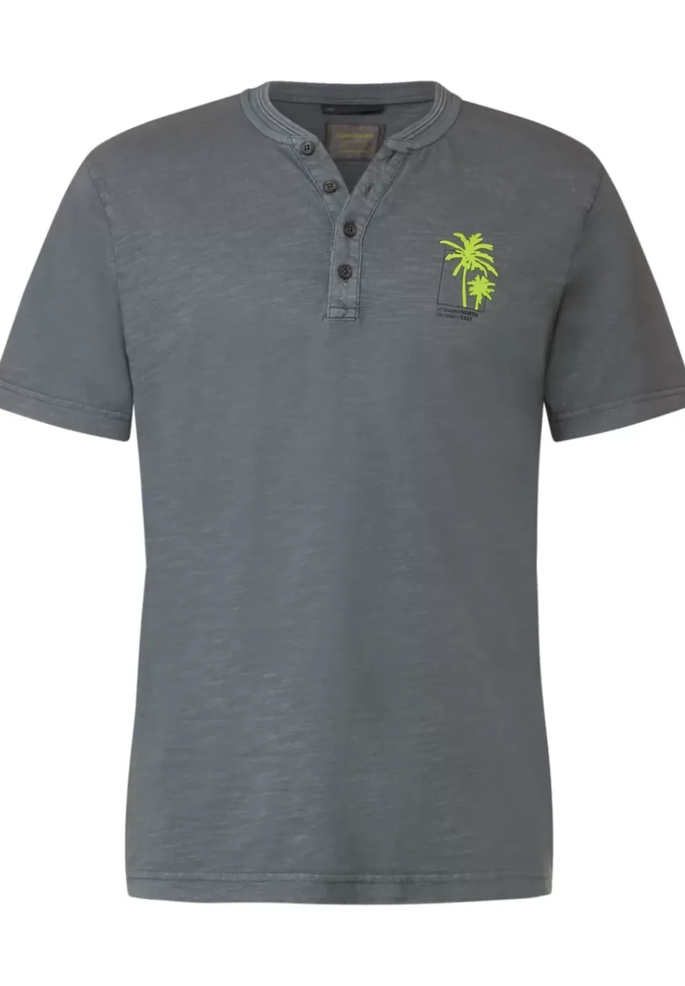 Henleyshirt In Garment Dye