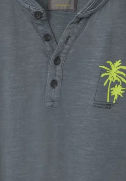 Henleyshirt In Garment Dye