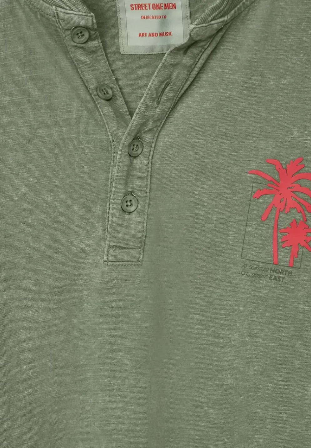Henleyshirt In Garment Dye