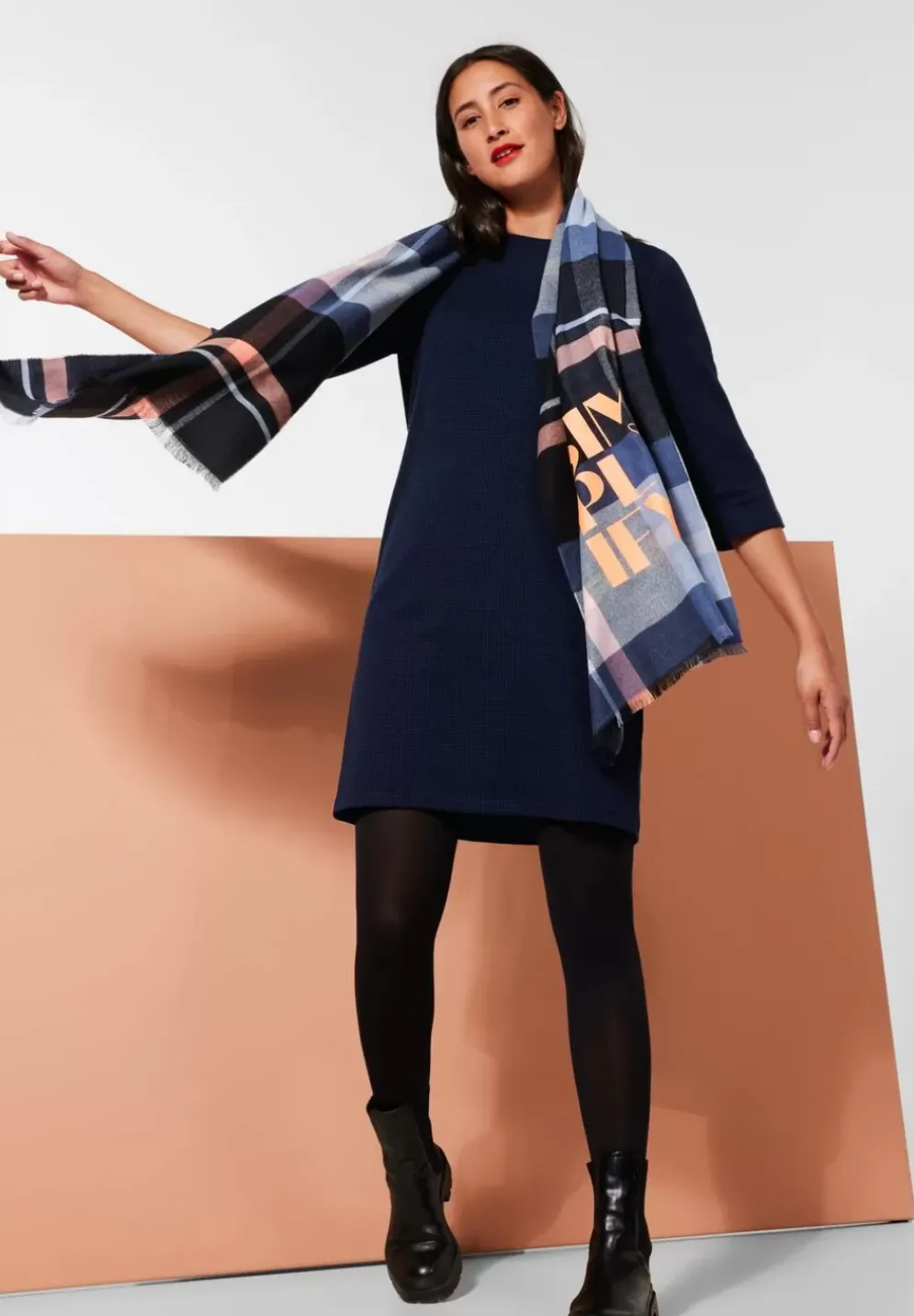 Jacquard Jersey Kleid