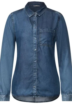 Jeansbluse Mit Brusttasche