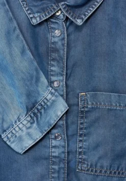 Jeansbluse Mit Brusttasche