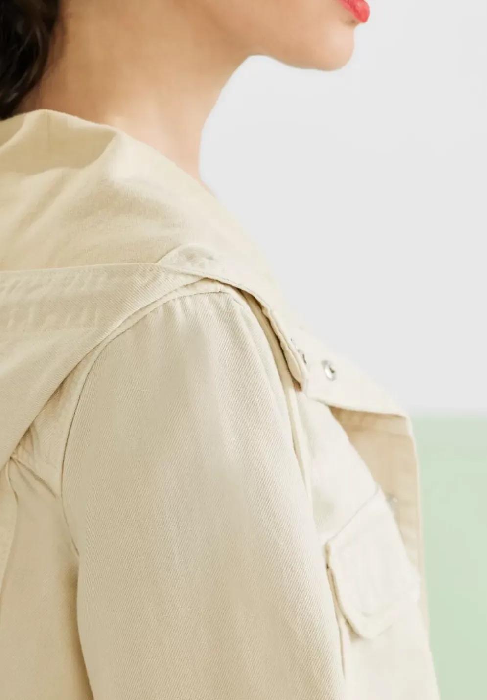 Jeansjacke Mit Kapuze