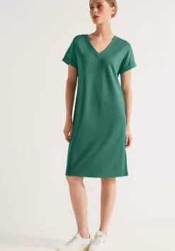 Jersey Kleid In Unifarbe