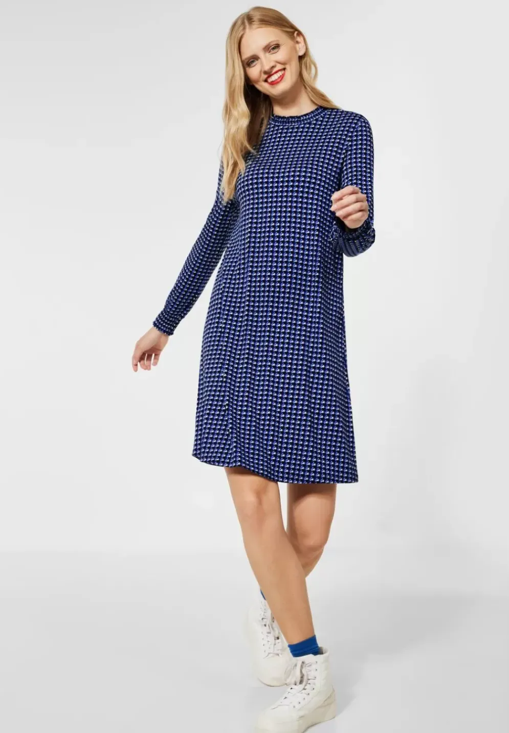 Jersey Kleid Mit Muster