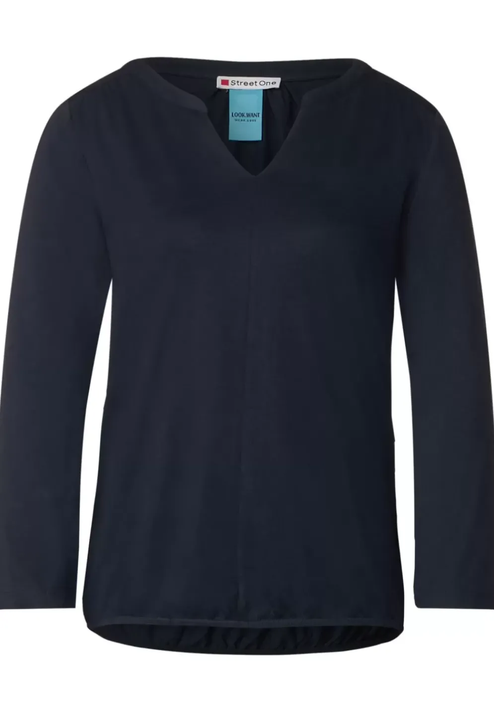 Jersey Shirt Mit 3/4 Armel