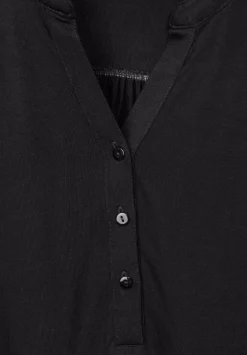 Jersey Shirt Mit Knopfleiste