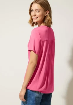 Jersey Shirt Mit Knopfleiste