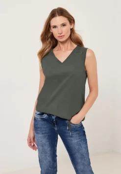 Jersey Spitzendetail Top