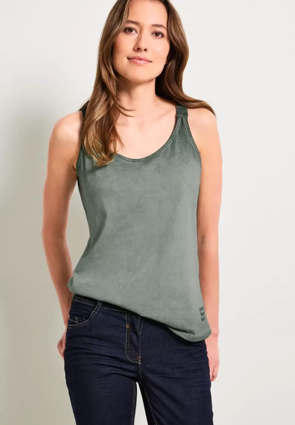 Jersey Top In Unifarbe