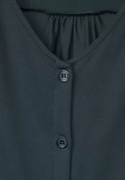 Jersey Top Mit Knopfleiste