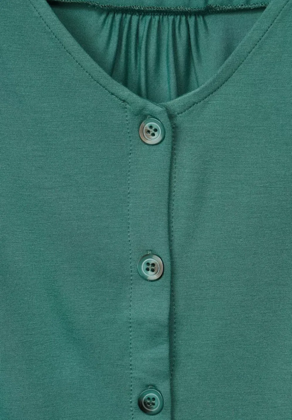 Jersey Top Mit Knopfleiste