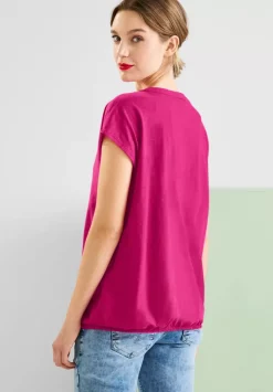 Jersey T-Shirt In Unifarbe