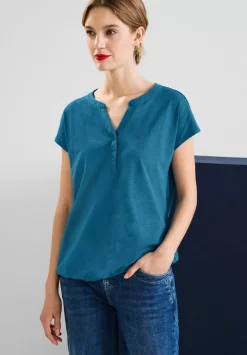 Jersey T-Shirt In Unifarbe