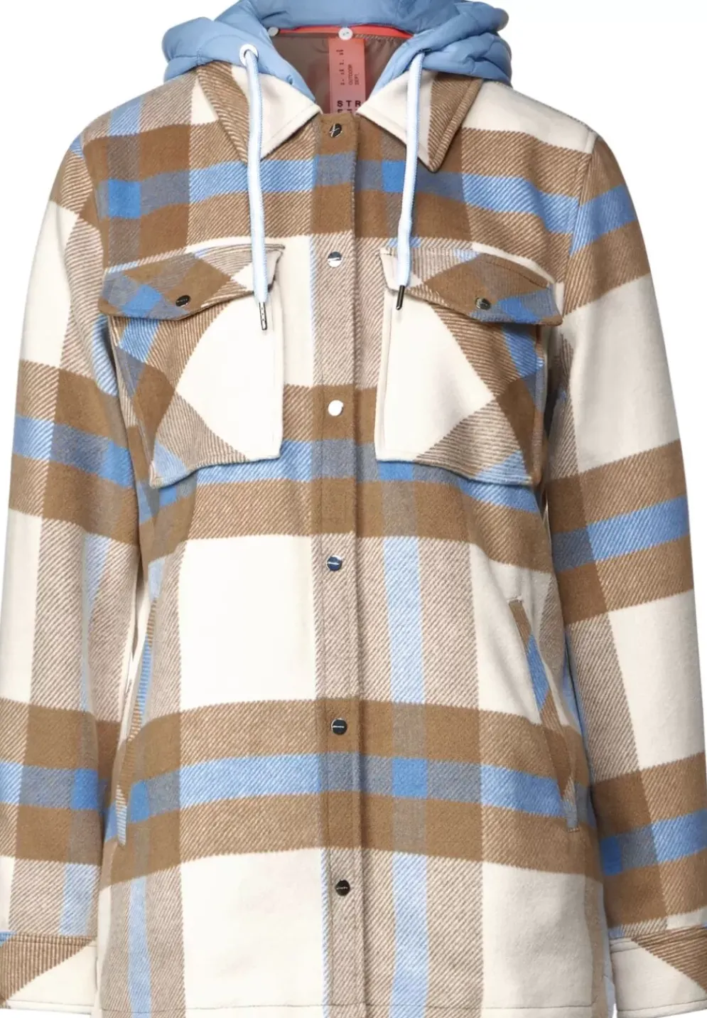 Karierte Overshirtjacke