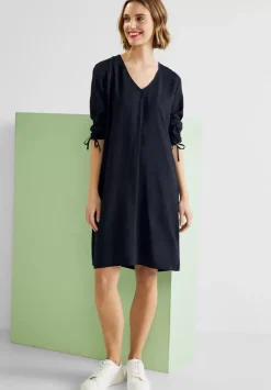 Kleid Mit Armelraffung
