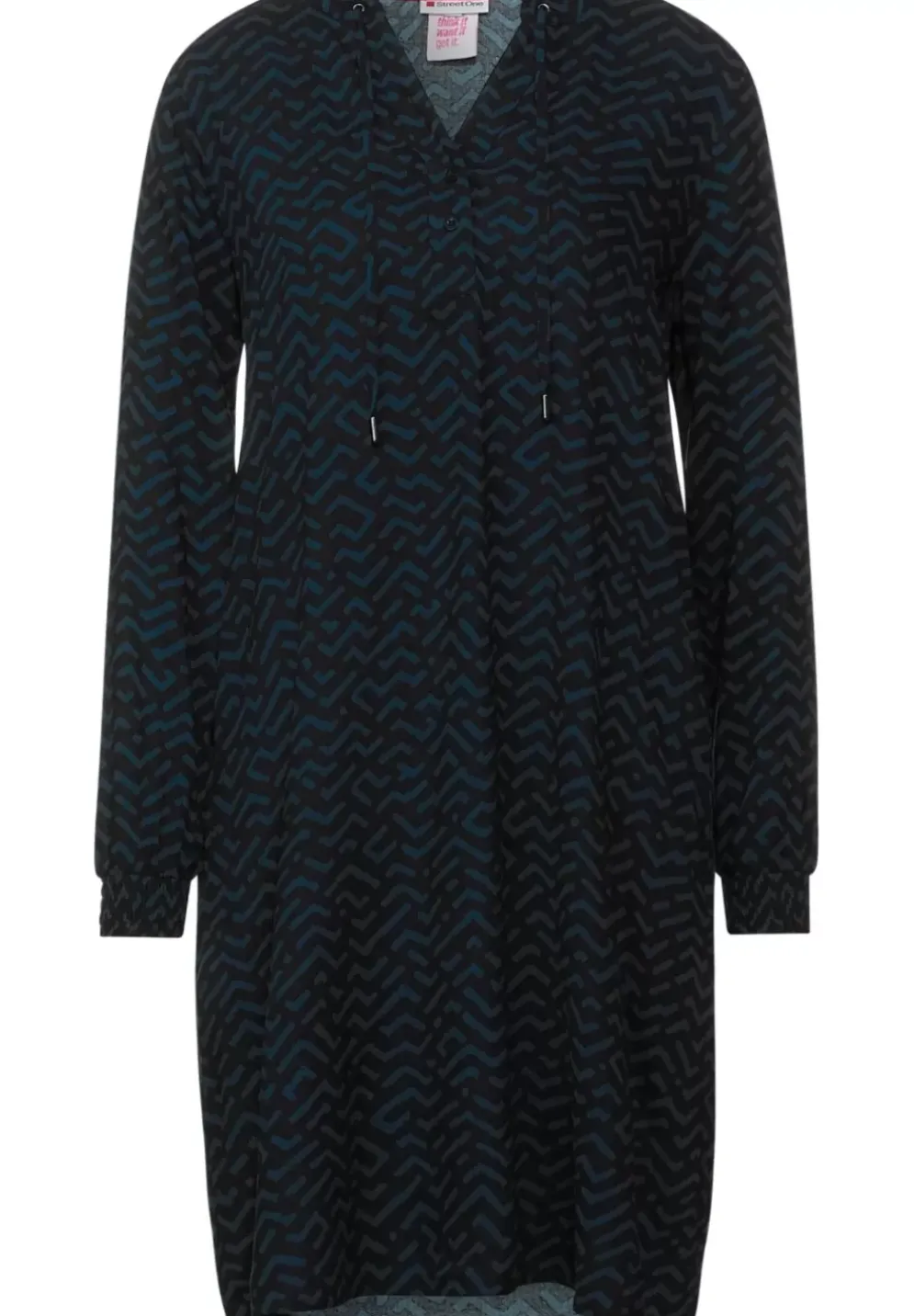 Kleid Mit Zick Zack Muster