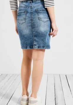 Knielanger Jeansrock