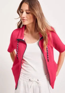 Kurzarm Sweatjacke