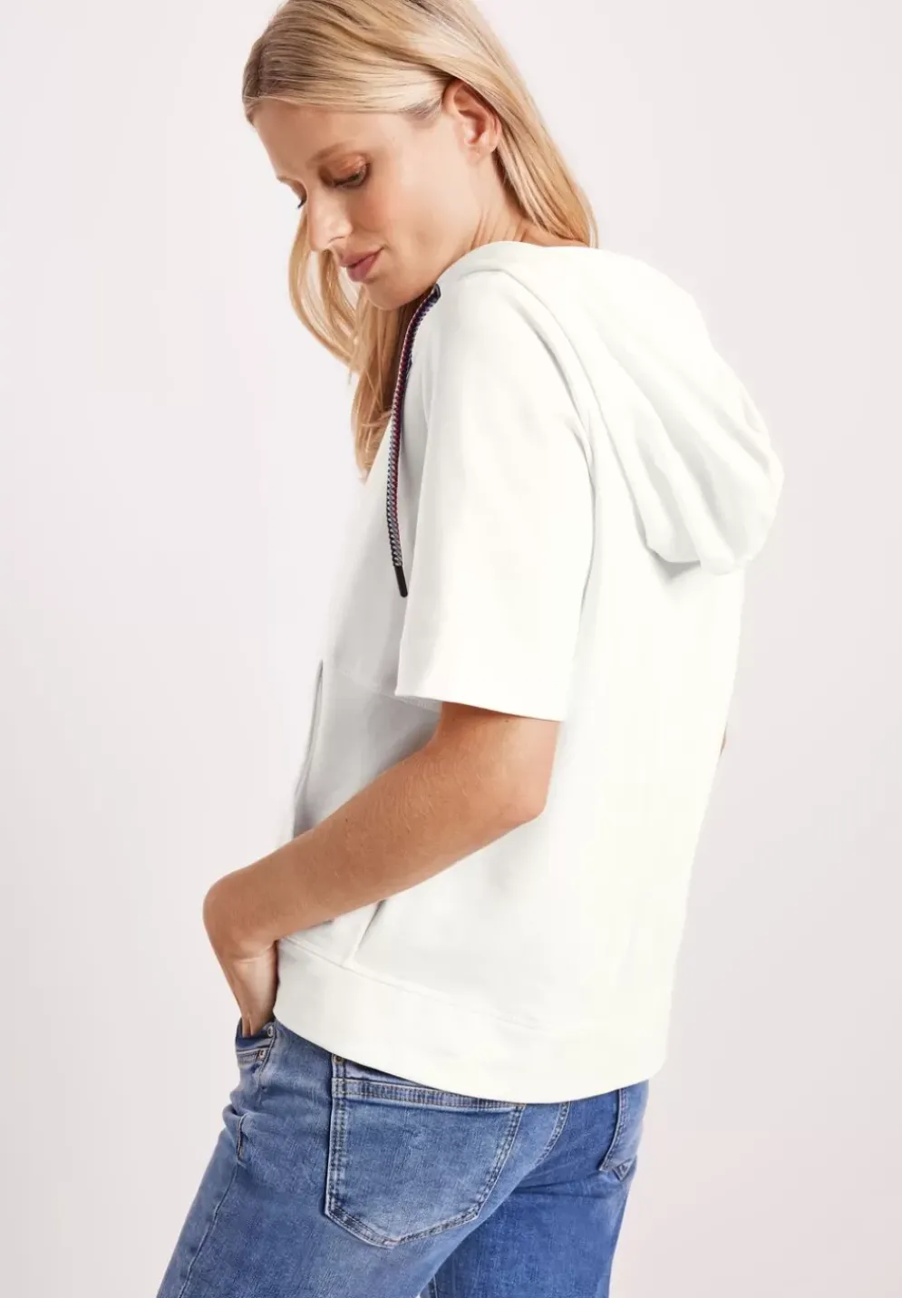 Kurzarm Sweatjacke