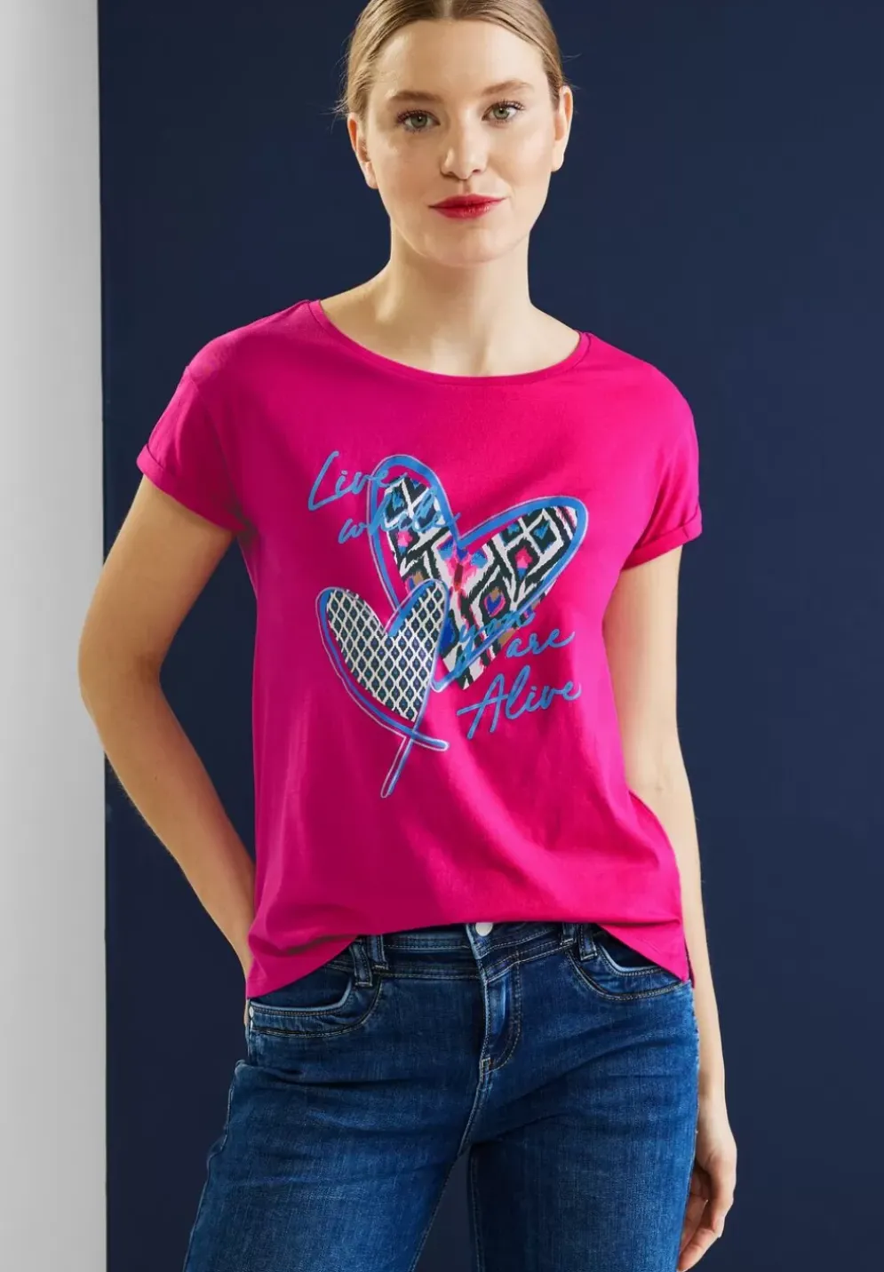 Kurzarm T-Shirt Mit Print