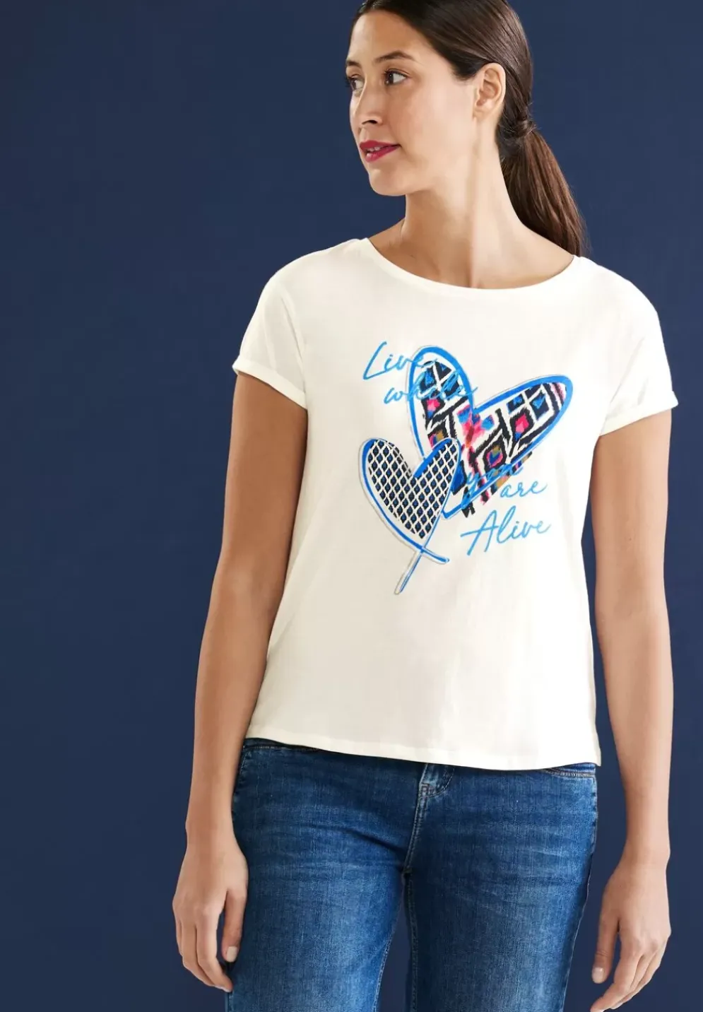 Kurzarm T-Shirt Mit Print