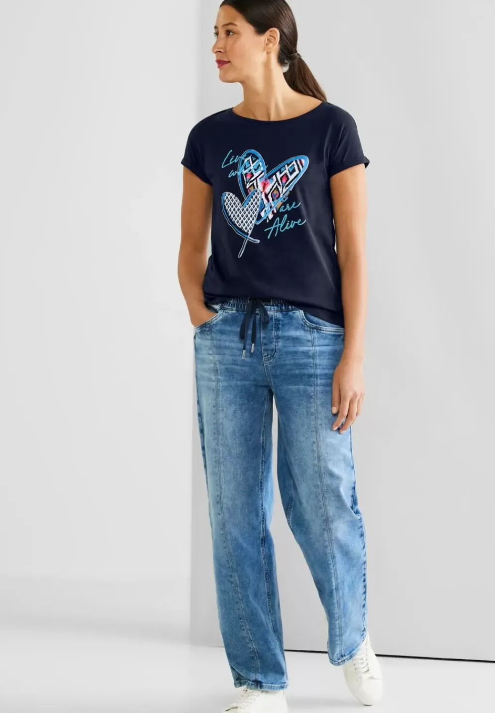 Kurzarm T-Shirt Mit Print