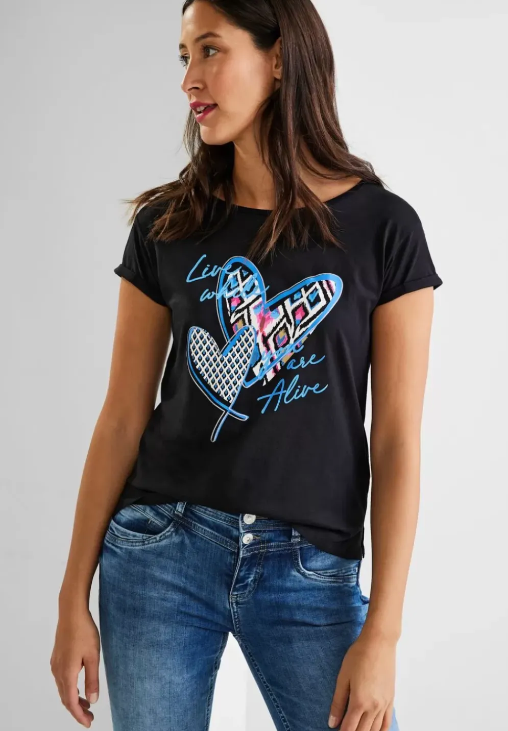 Kurzarm T-Shirt Mit Print