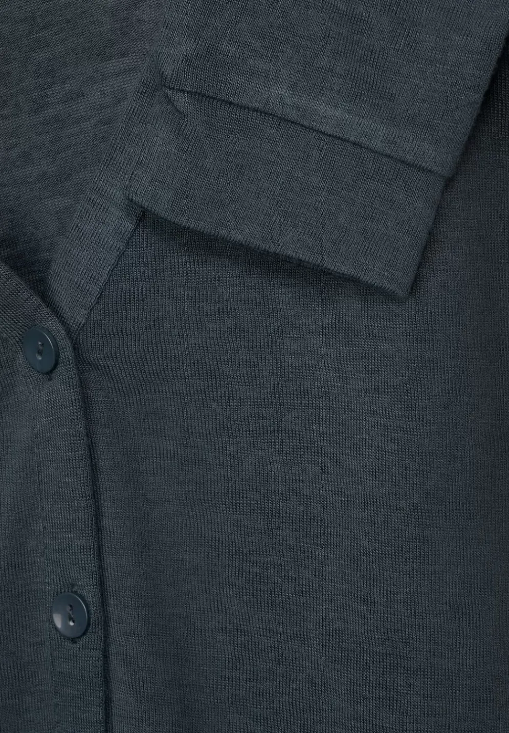 Kurze Leinenlook Strickjacke