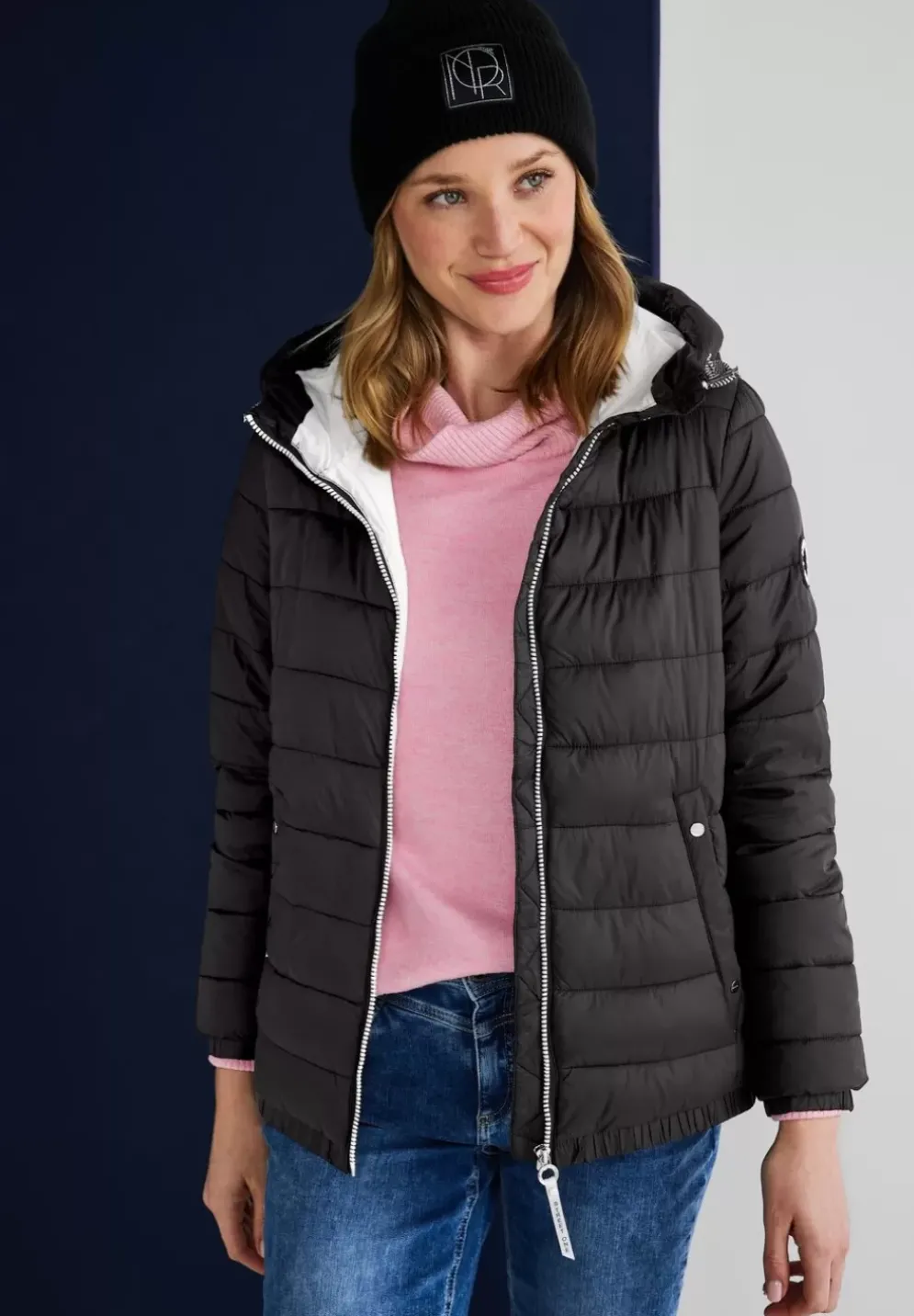 Kurze Steppjacke Mit Zipper