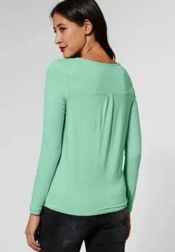 Langarmshirt In Unifarbe