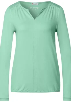 Langarmshirt In Unifarbe