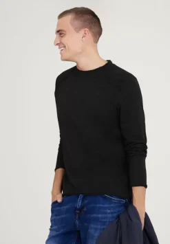 Langarmshirt In Unifarbe