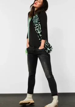 Langarmshirt In Unifarbe