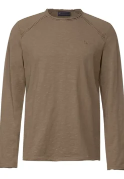 Langarmshirt In Unifarbe