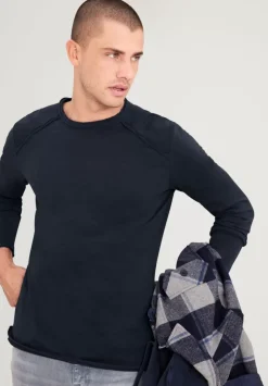 Langarmshirt In Unifarbe
