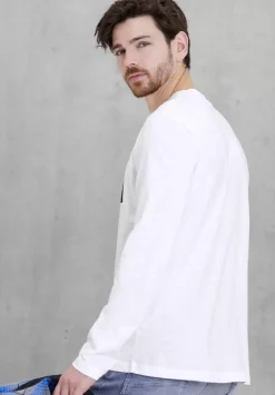 Langarmshirt Mit Brustprint