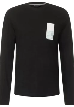 Langarmshirt Mit Brustprint