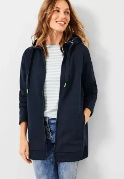 Lange Sweatshirtjacke