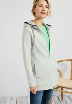Lange Sweatshirtjacke