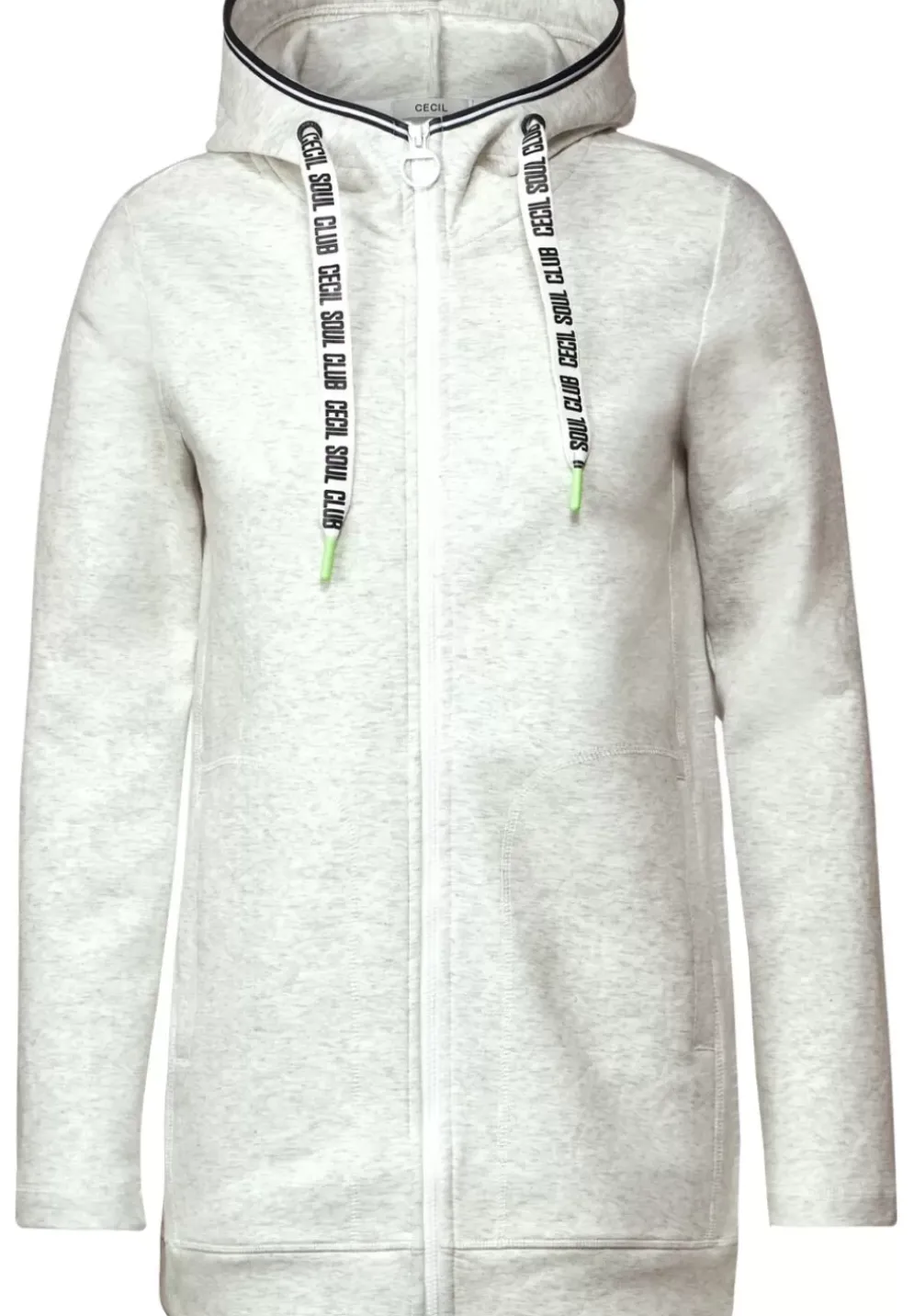 Lange Sweatshirtjacke