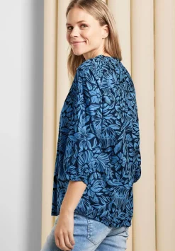 Leichte Print Baumwollbluse