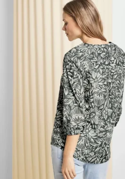 Leichte Print Baumwollbluse
