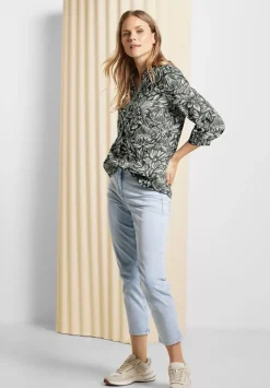 Leichte Print Baumwollbluse