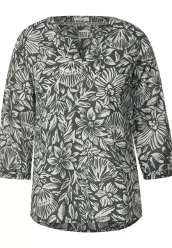 Leichte Print Baumwollbluse