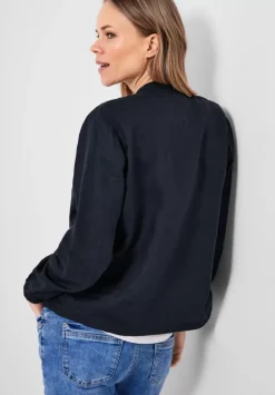 Leinen Blouson Mit Zipper