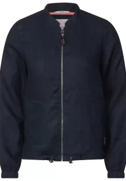 Leinen Blouson Mit Zipper