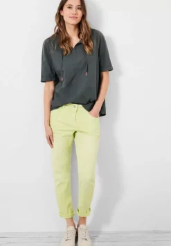 Leinen Bluse In Unifarbe